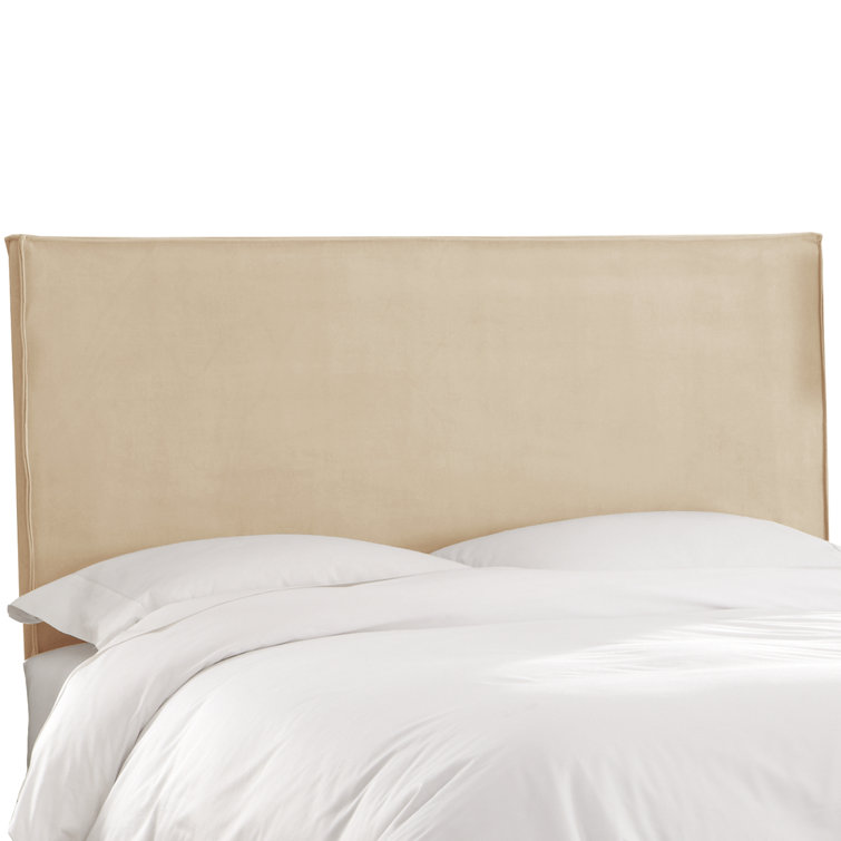 Full Classic Talc Linen Upholstered Panel Headboard