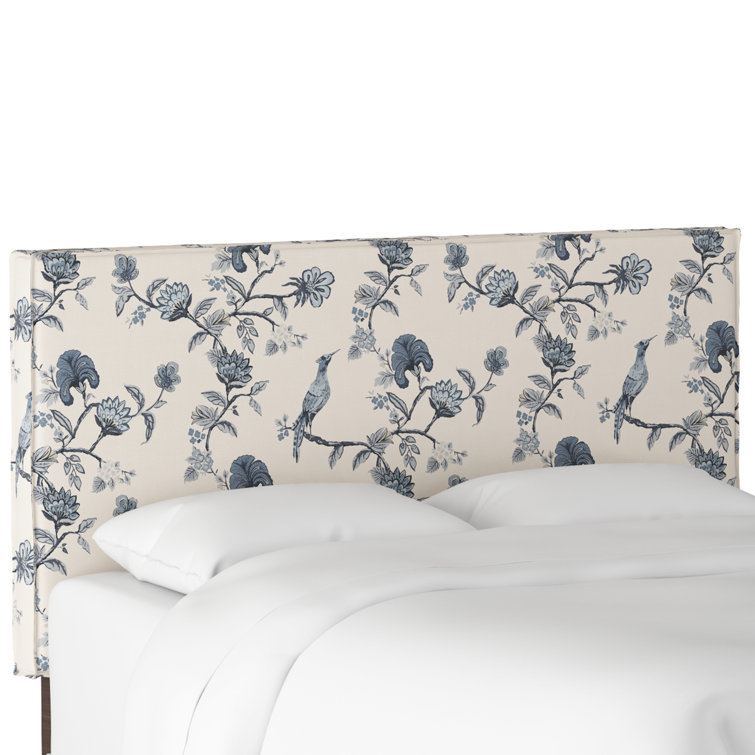 Full Classic Talc Linen Upholstered Panel Headboard