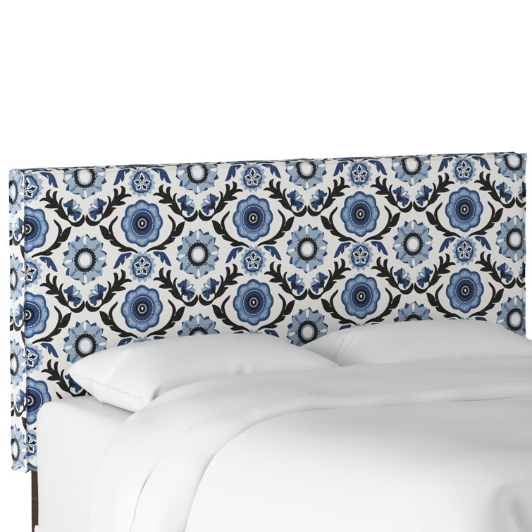 Full Classic Talc Linen Upholstered Panel Headboard