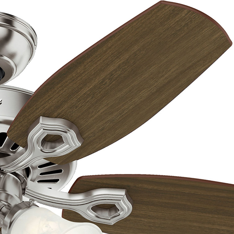 42" Premier Bronze Ceiling Fan with Walnut Blades and Lights