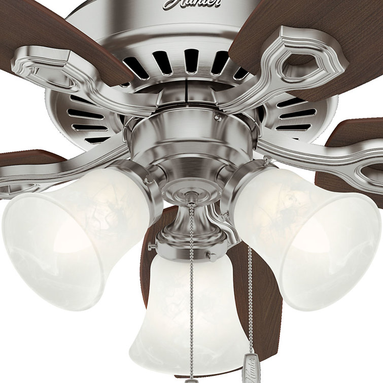 42" Premier Bronze Ceiling Fan with Walnut Blades and Lights