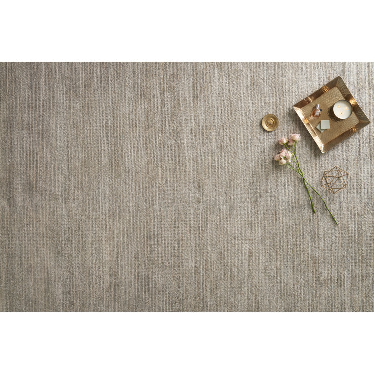 Serena Smoke Hand-Knotted Viscose 4' x 6' Area Rug