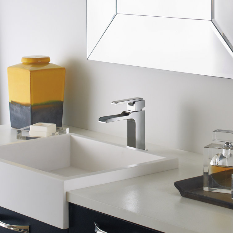 Sleek Modern Chrome Single Hole Brass Bathroom Faucet