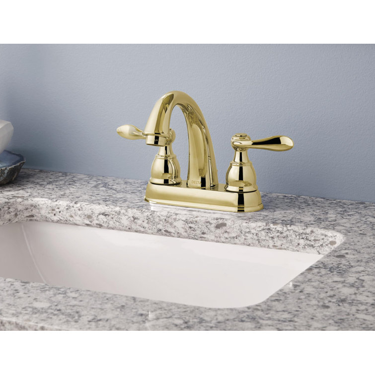Windemere Elegance Two-Handle Polished Brass Bathroom Faucet