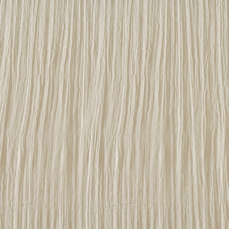 Cream Sheer Polyester Ground Length Window Drapes