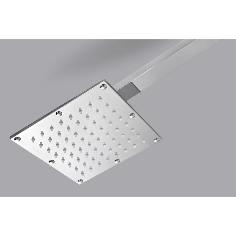Jaguar 60'' White Tempered Glass Shower Panel with Jets