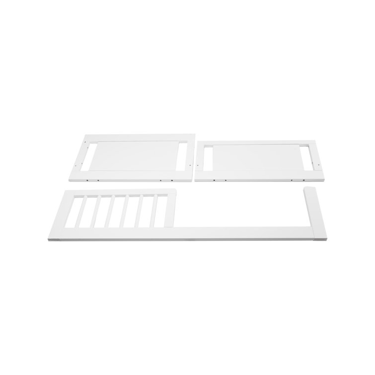 White Pinewood Junior Bed Conversion Kit for Toddler Crib