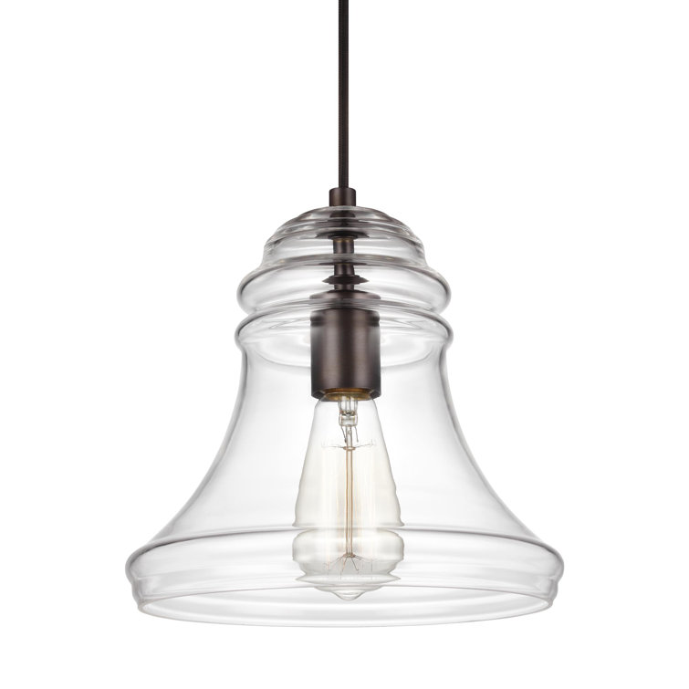 Doyle Oil Rubbed Bronze Mini Globe Pendant with Clear Glass Shade