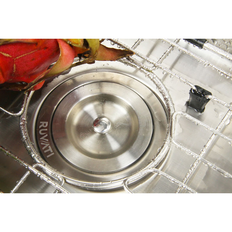 Ruvati 30-inch Stainless Steel Low-Divide Double Bowl Kitchen Sink