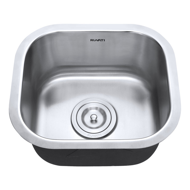 Ruvati 15" x 12.75" Stainless Steel Undermount Bar Prep Sink