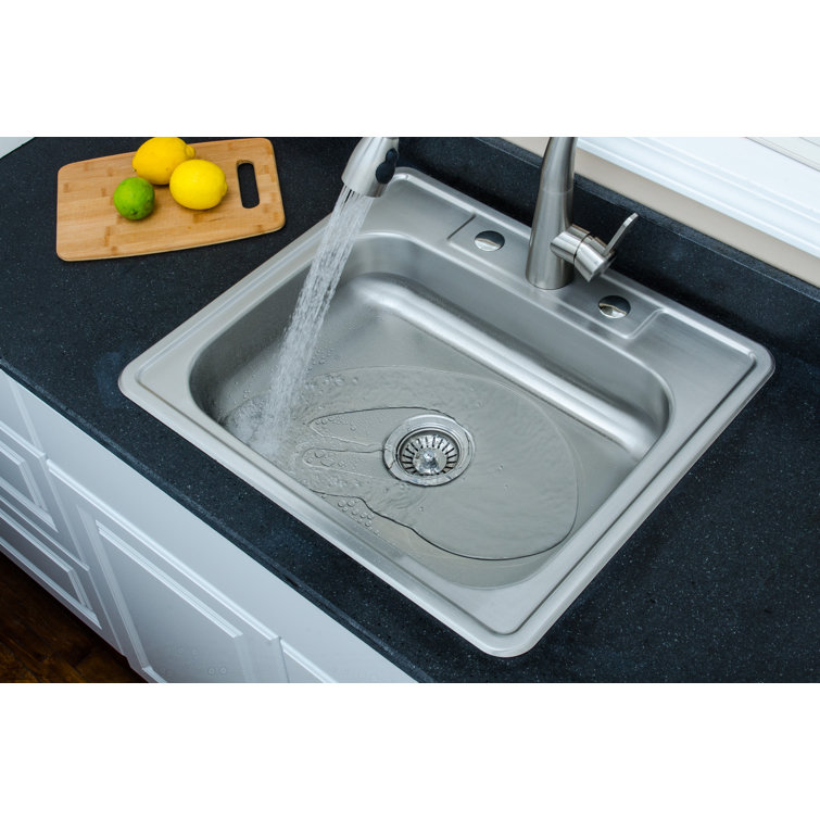 25'' Matte Stainless Steel Drop-In Single Bowl Kitchen Sink