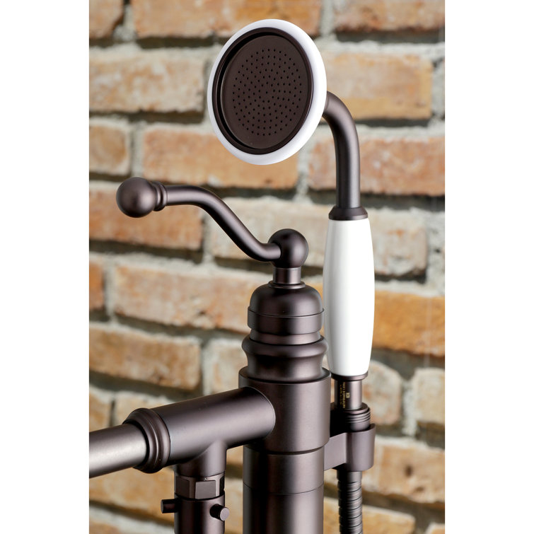 Oil Rubbed Bronze Freestanding Tub Faucet with Hand Shower