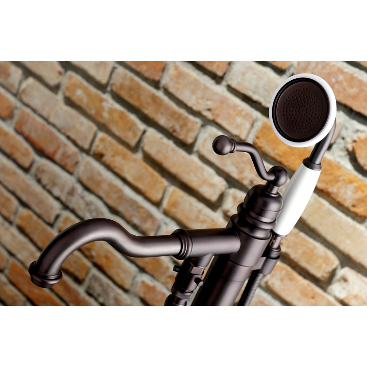 Oil Rubbed Bronze Freestanding Tub Faucet with Hand Shower