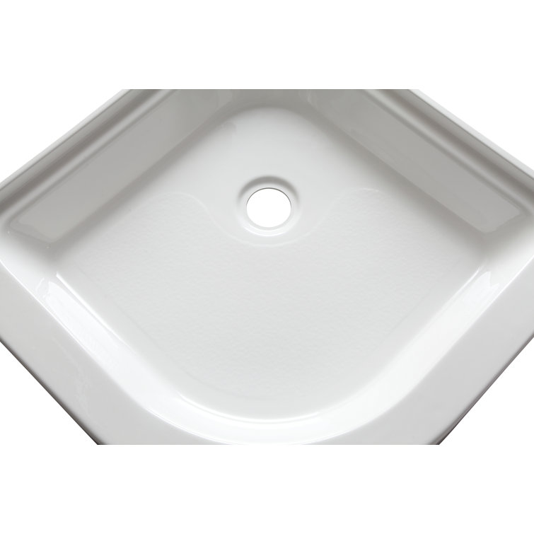 Randi 36'' White Acrylic Double Threshold Shower Base