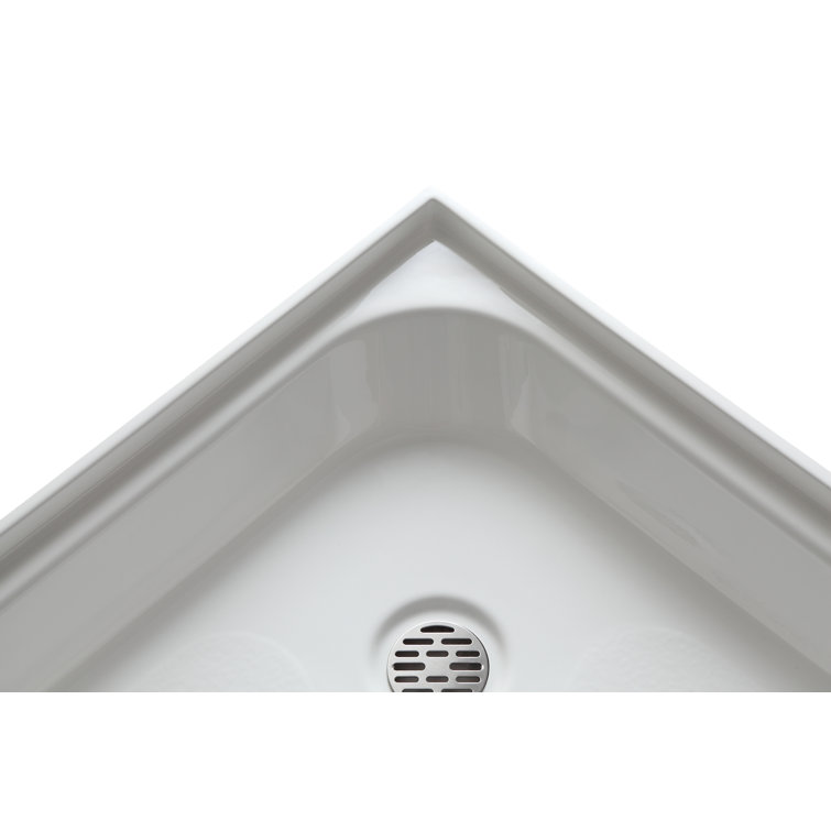 Randi 36'' White Acrylic Double Threshold Shower Base