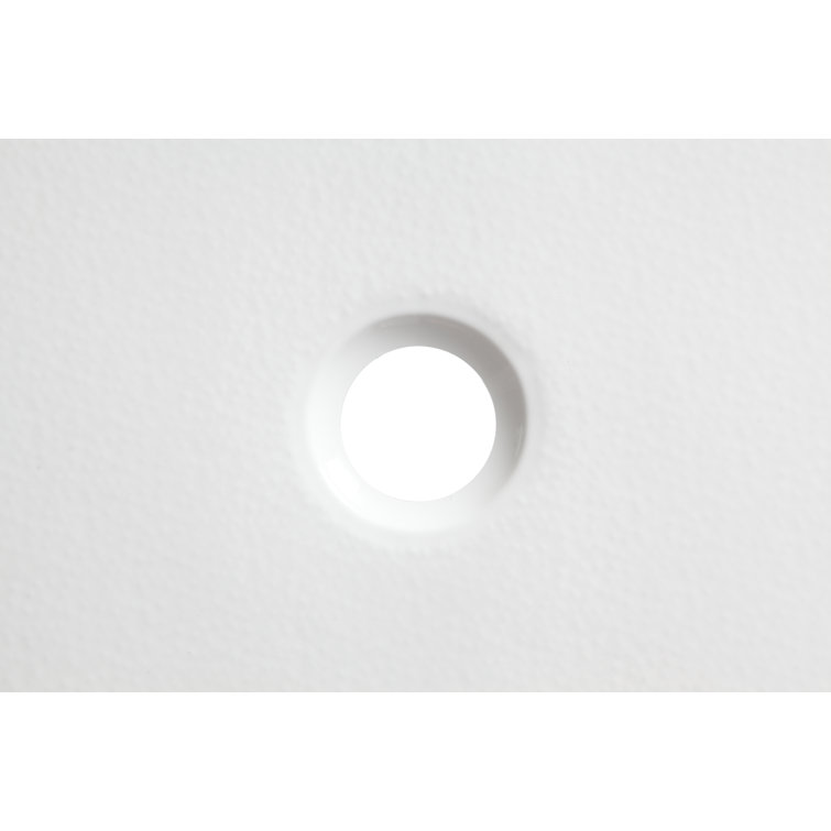 Glossy White 60" x 36" Acrylic Shower Base with Center Drain