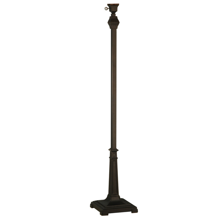 Elegant Bronze Torchiere Floor Lamp with Handcrafted Details, 56"