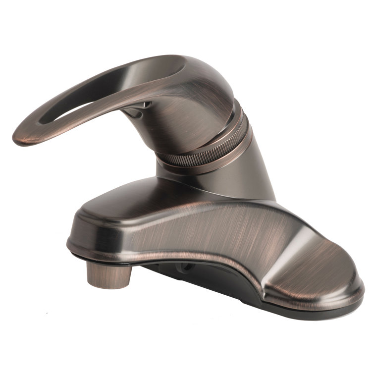 Brushed Bronze Centerset Single-Handle Bathroom Faucet