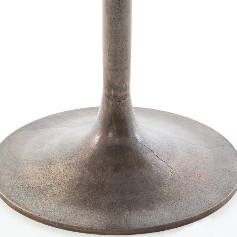 Antique Rust Round Cast Aluminum Dining Table