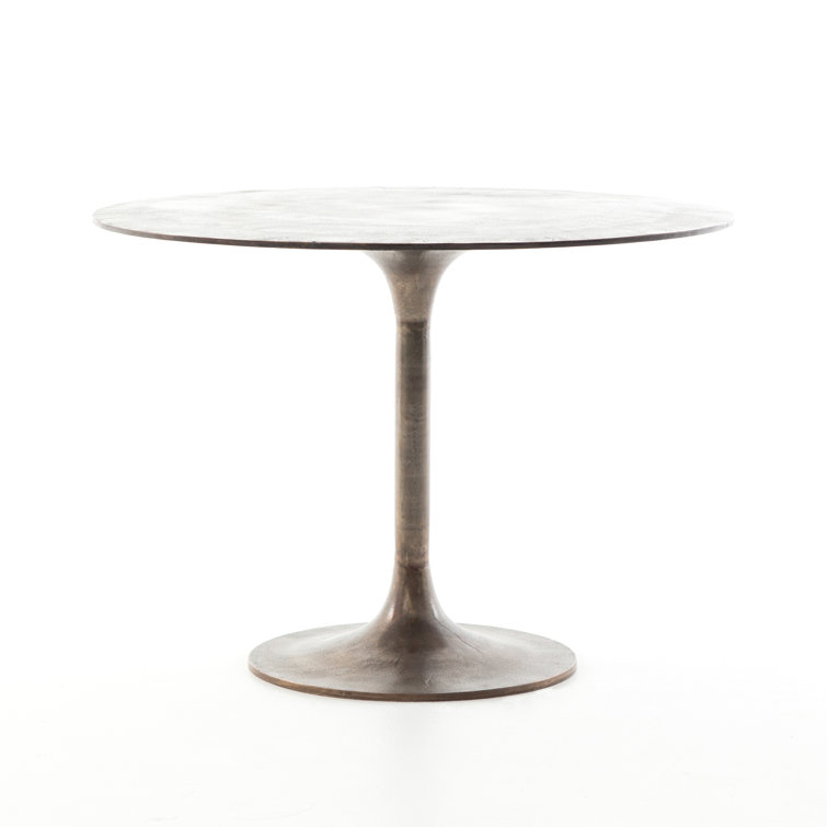 Antique Rust Round Cast Aluminum Dining Table