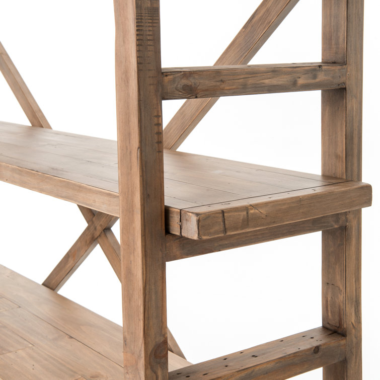 Toscana Sundried Wheat Adjustable Reclaimed Pine Large Bookshelf