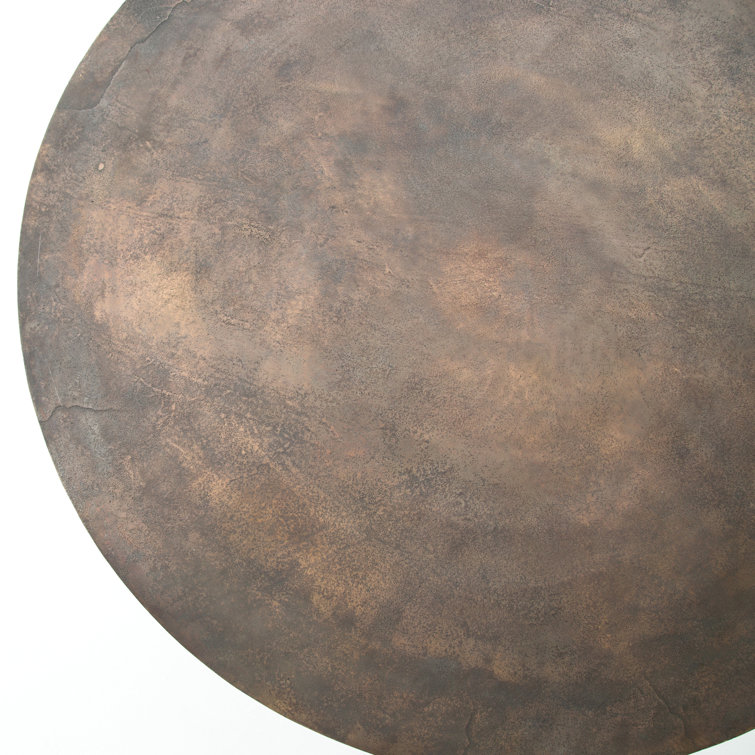 Antique Rust Round Cast Aluminum Dining Table