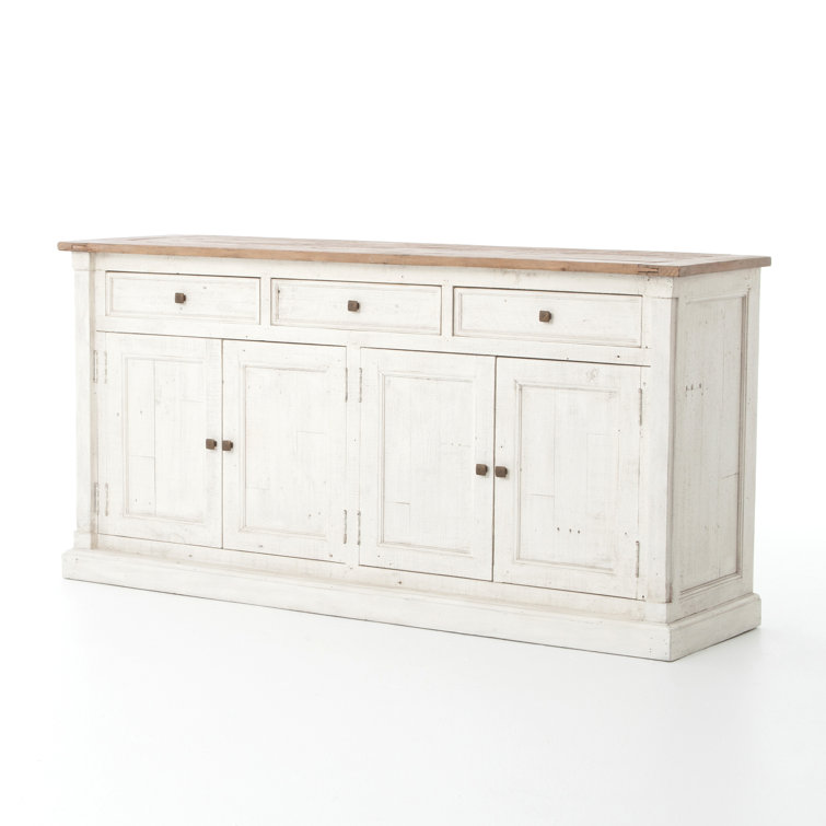 Cintra Modern Farmhouse 70.75'' Brown and White Sideboard