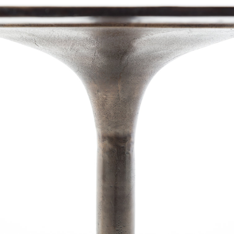 Antique Rust Round Cast Aluminum Dining Table