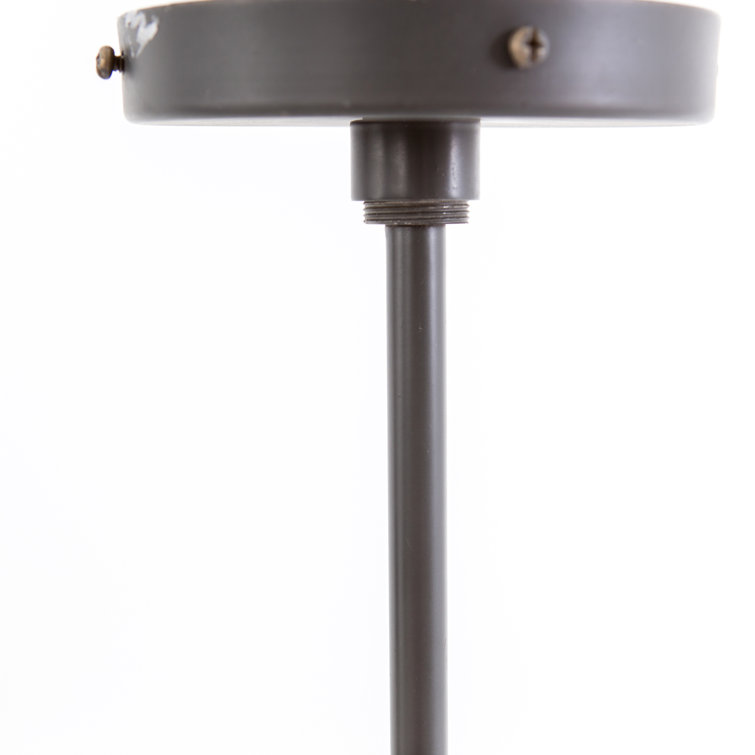 Ava Industrial Black and Gray 31" Plug-in Chandelier