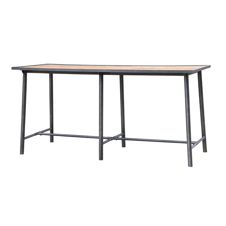 Reclaimed Wood Industrial Bar Height Dining Table