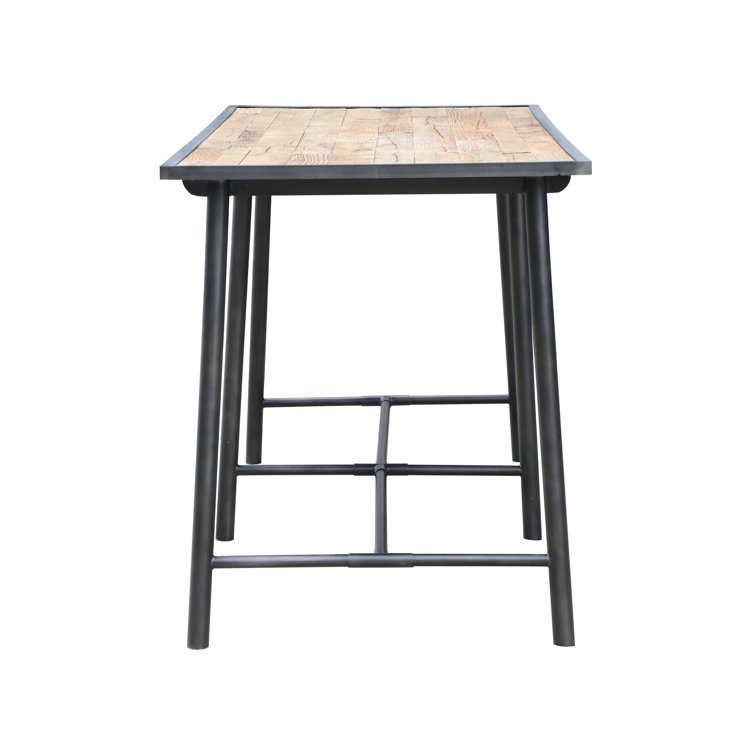 Reclaimed Wood Industrial Bar Height Dining Table