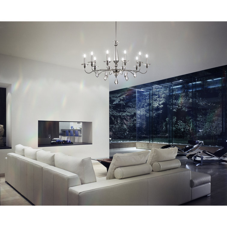 Elegant Crystal Rainbows 10-Light Traditional Chandelier