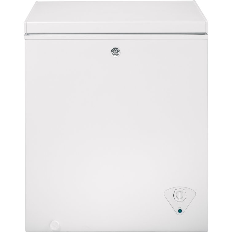 Compact White Stainless Steel Manual Defrost Chest Freezer