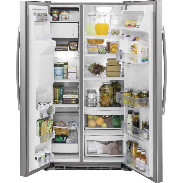 Stainless Steel 22 Cu. Ft. Side-by-Side Refrigerator with Ice Maker