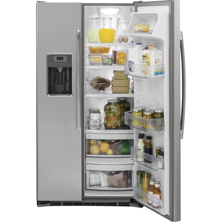 Stainless Steel 22 Cu. Ft. Side-by-Side Refrigerator with Ice Maker