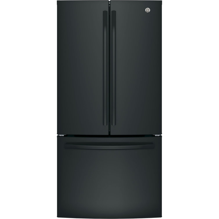 33" Black French Door Refrigerator with Ice Maker and Smart Features