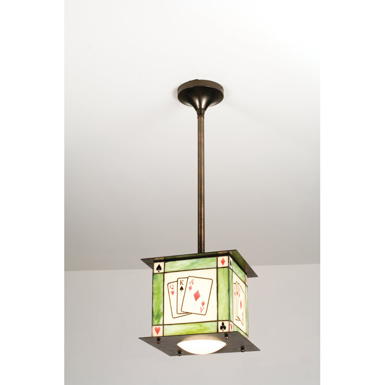 Mahogany Bronze and Glass Mini Pendant Light