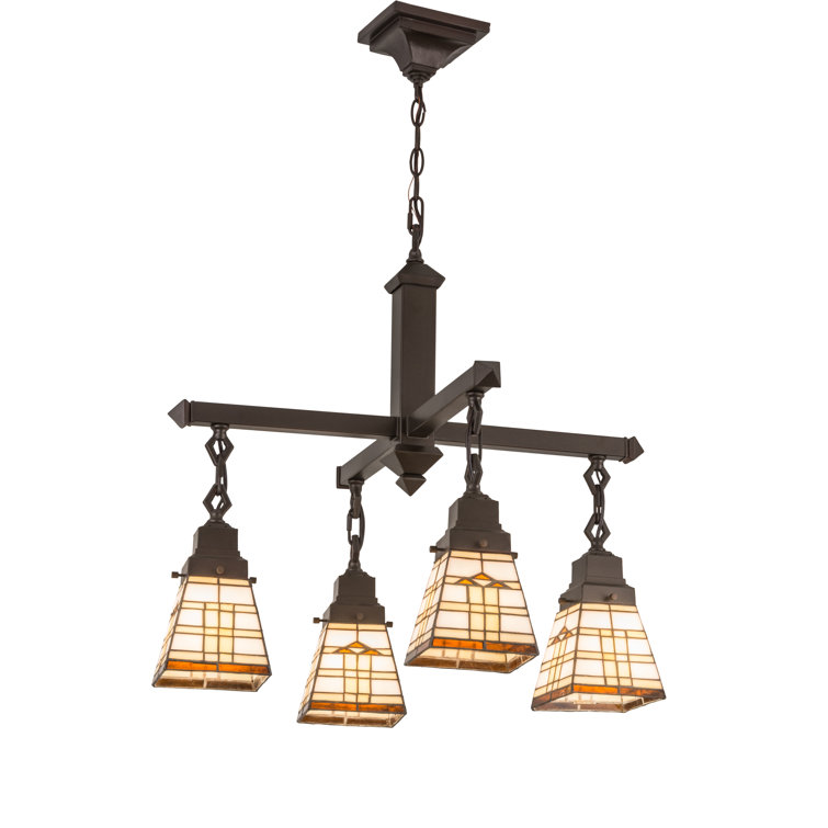 Arrowhead Mission 4-Light Mahogany Bronze Chandelier