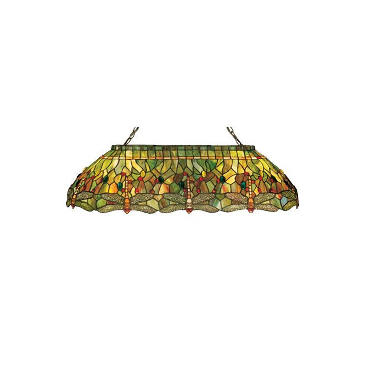 Meyda Tiffany Inspired 20'' Bronze & Glass Indoor/Outdoor Pendant
