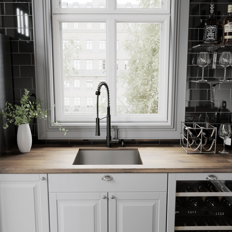 Stainless Steel Pull-Down Kitchen Faucet with Soap Dispenser
