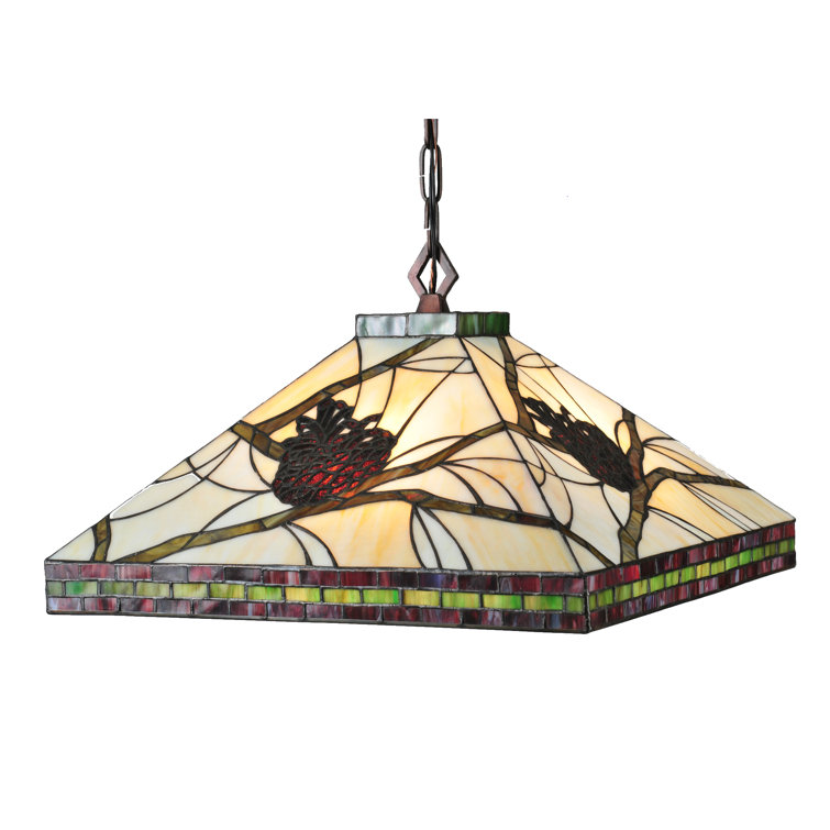 Meyda Pinecone Mission 4-Light Pendant in Mahogany Bronze