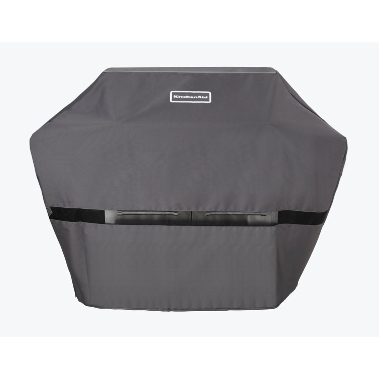 Gray Polyester PVC Large Grill Cover with Velcro Straps