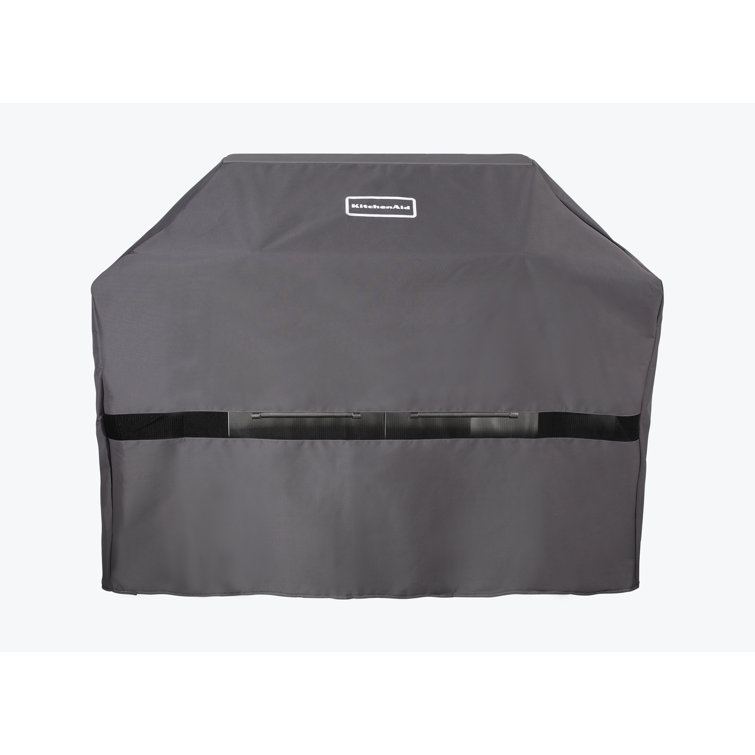 Gray Polyester PVC Large Grill Cover with Velcro Straps