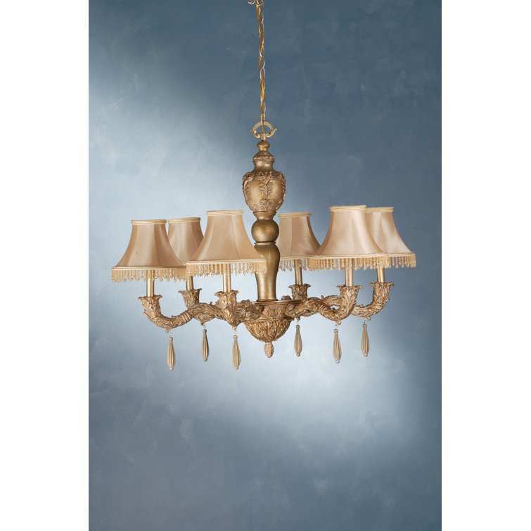 Monticello Bronze & Crystal 6-Light Classic Chandelier