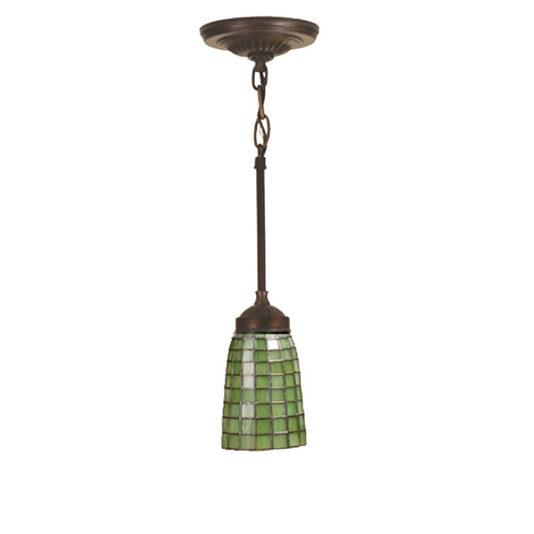 Terra Verde Honeydew Mini Pendant with Mahogany Bronze Hardware