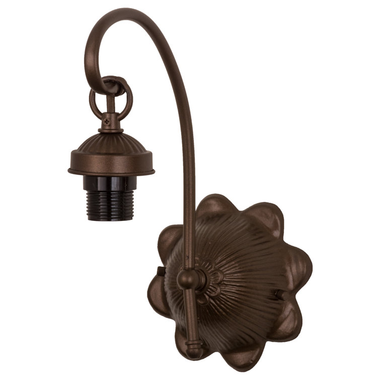 Mahogany Bronze 6" Victorian Curved Arm Wall Sconce