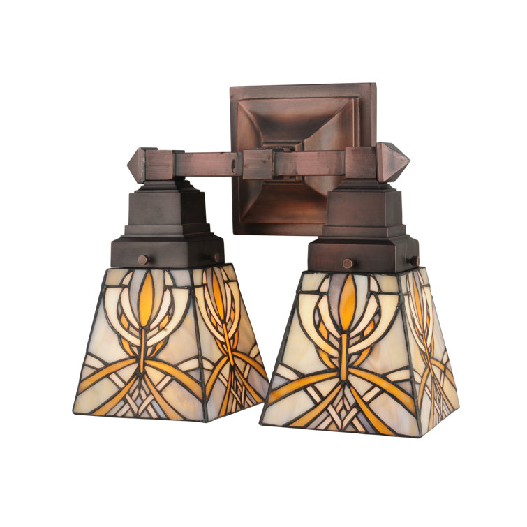 Glasgow Bungalow Inspired 2-Light Bronze Wall Sconce