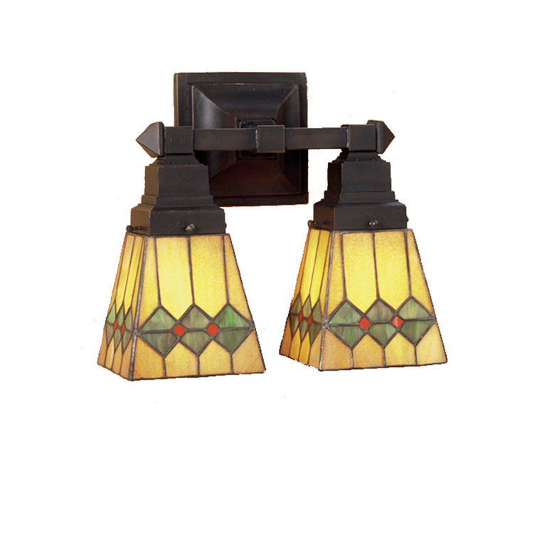 Martini Mission Dual-Light Bronze and Black Wall Sconce