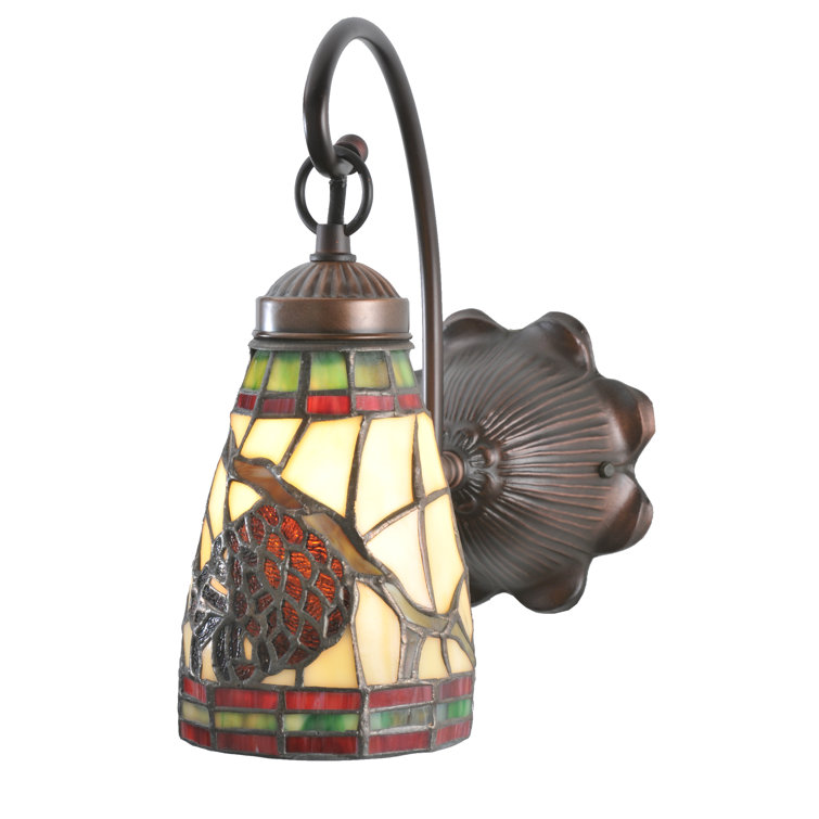 Bronze Pinecone 1-Light Direct Wired Electric Wall Sconce