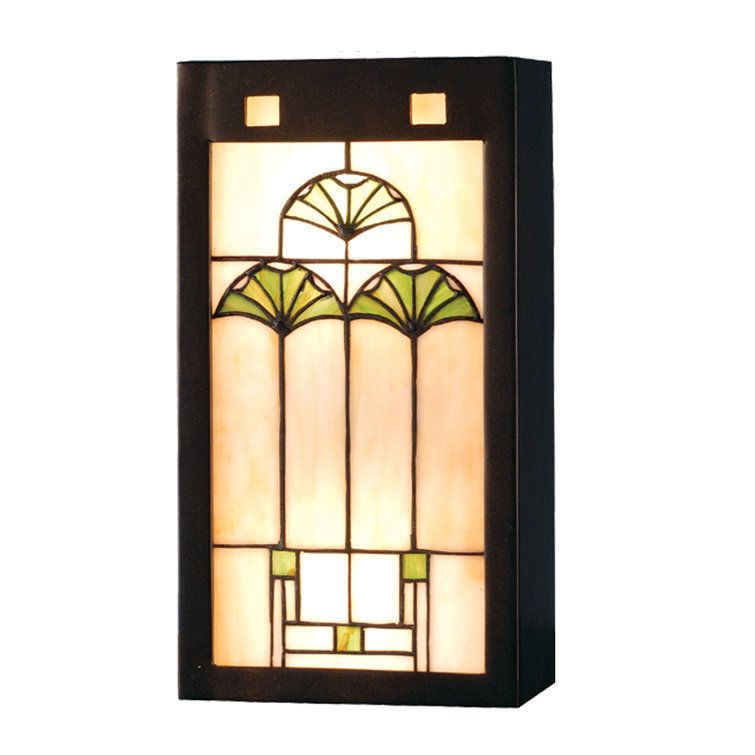 Mahogany Bronze 2-Light Arts and Crafts Wall Sconce